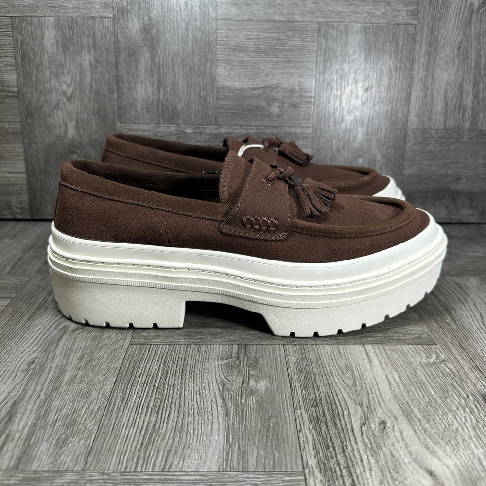 Converse Loafer Chuck Taylor All Star Lugged Women 9.5 Brown Tassel A15552C NEW
